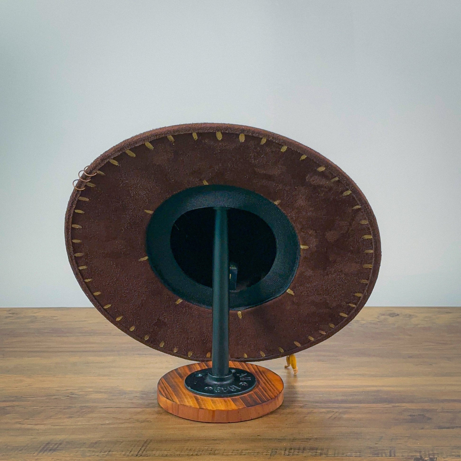 Aukala Café Elegance Brim Hat - Handcrafted Suede with Unique EcoPrint