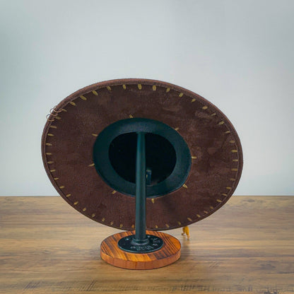 Aukala Café Elegance Brim Hat - Handcrafted Suede with Unique EcoPrint