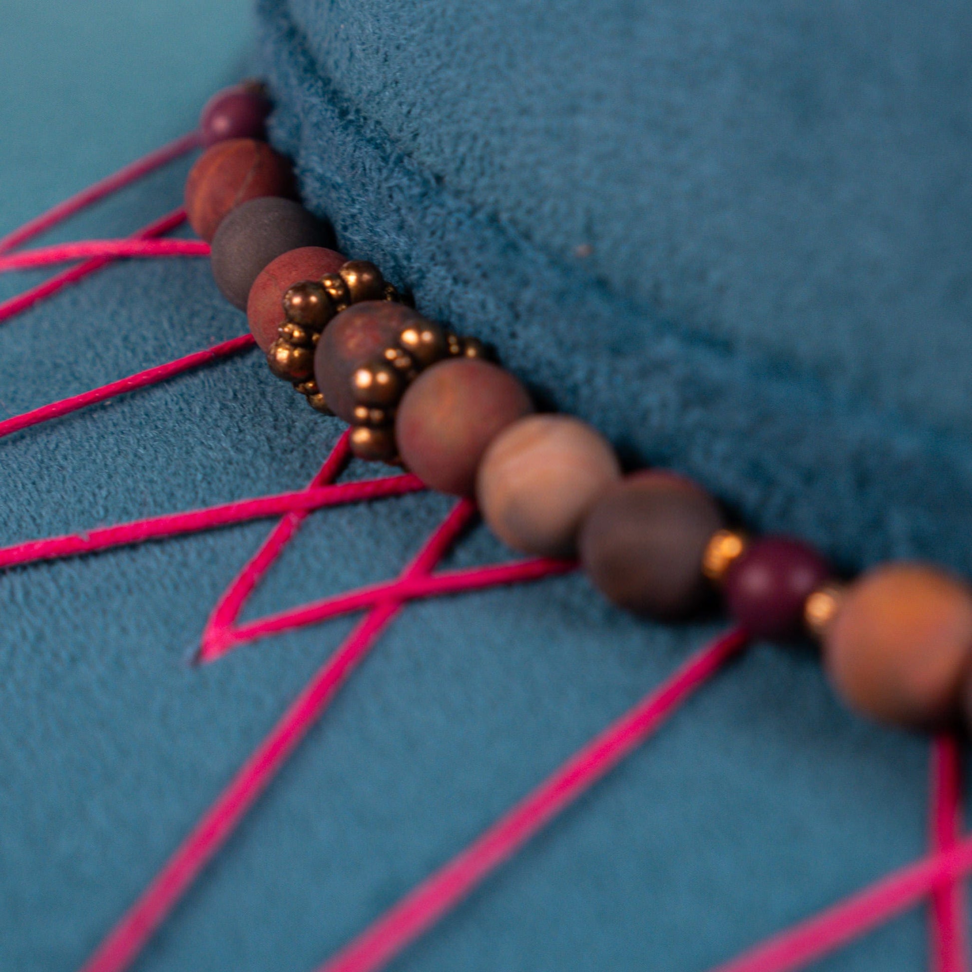 Aukala Hat Azure Peaks – Handcrafted Blue Suede Hat with Geometric Embroidery