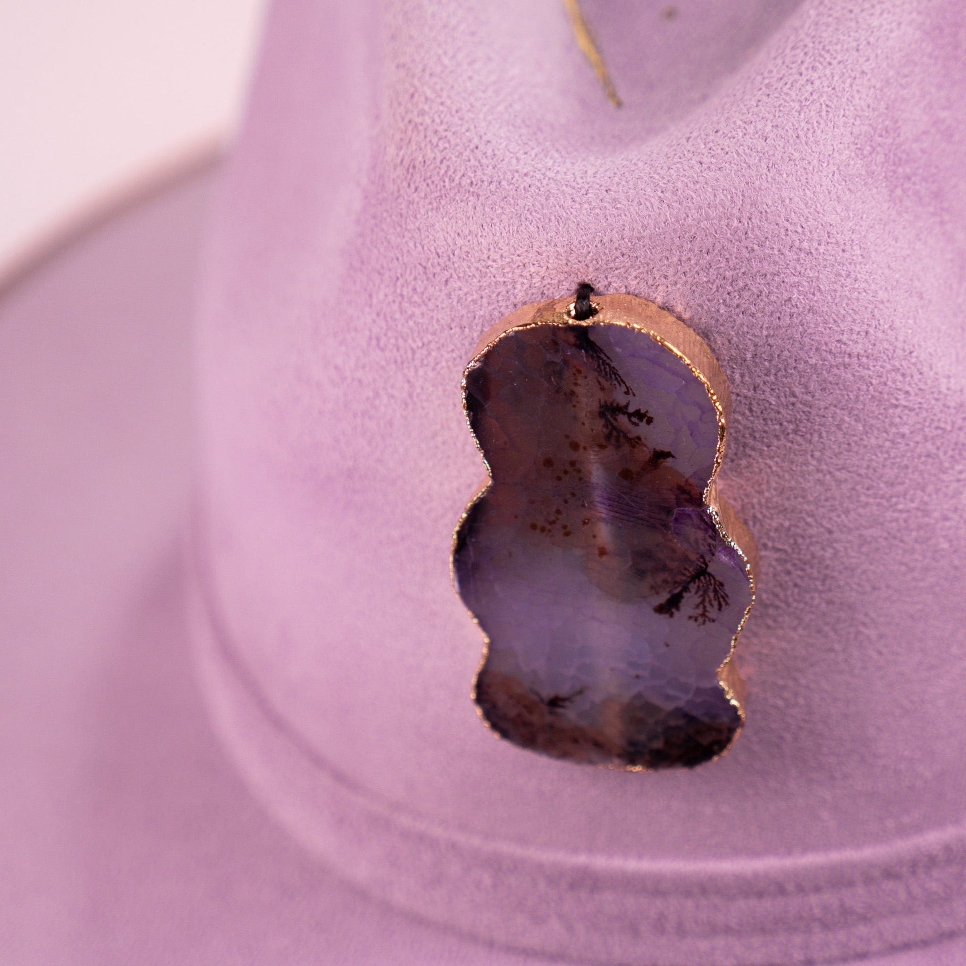 Aukala Hat Celestial Amethyst - Lilac Eco-Suede Hat with Gold Accents