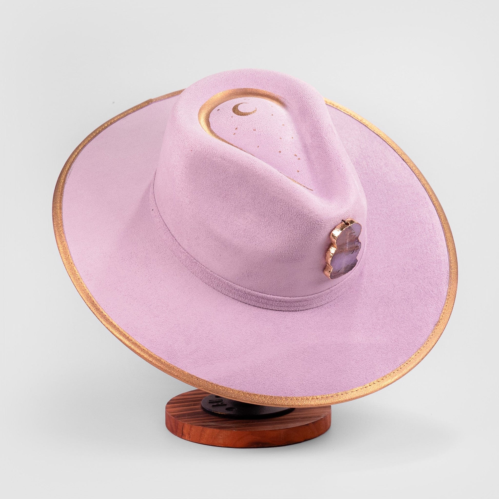 Aukala Hat Celestial Amethyst - Lilac Eco-Suede Hat with Gold Accents
