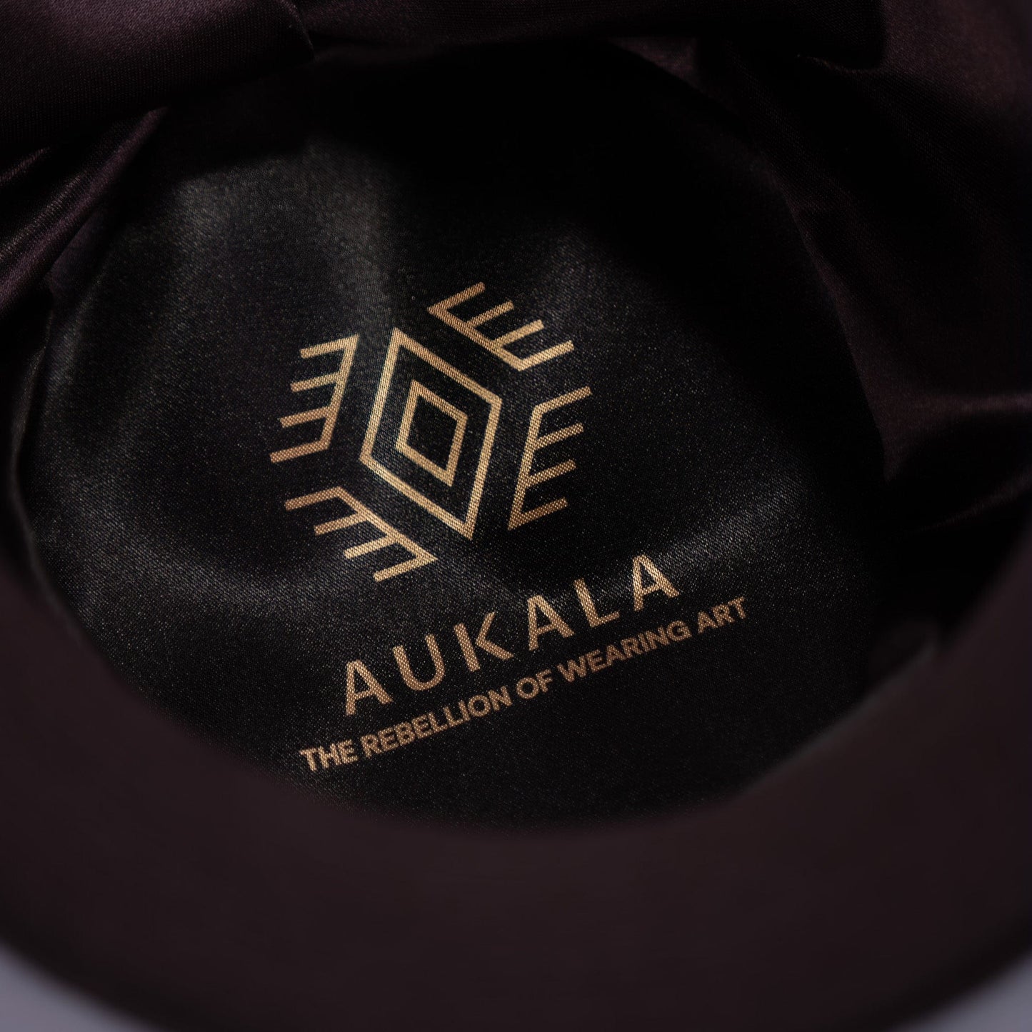 Aukala Hat Celestial Nocturne – Black Suede Fedora with Peacock Feather & Stone Accents