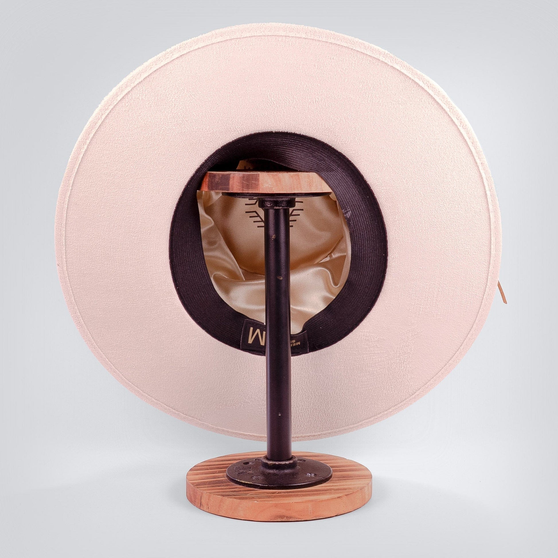 Aukala Hat Handcrafted Boho Arandu Hat – Sand Suede Fedora with Feather Accent & Earthy Tones