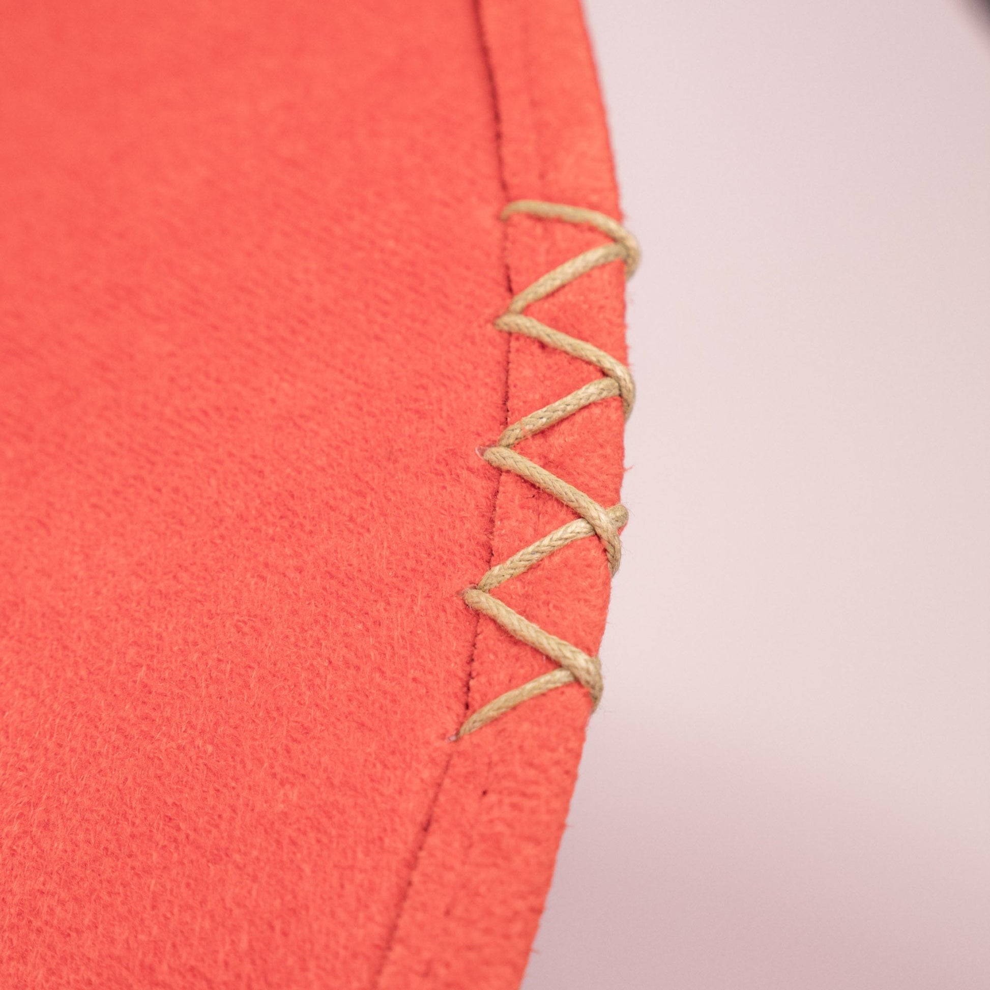Aukala Hat Handcrafted Boho Ember Horizon Hat – Fiery Red Suede Fedora with Feather & Beaded Accents