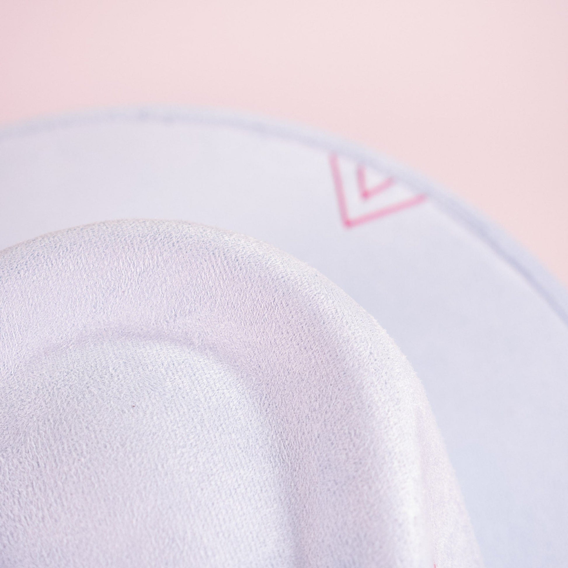 Aukala Hat Handcrafted Boho Inti Mist Hat – Soft Blue Suede Fedora with Pink Embroidery & Beaded Accents