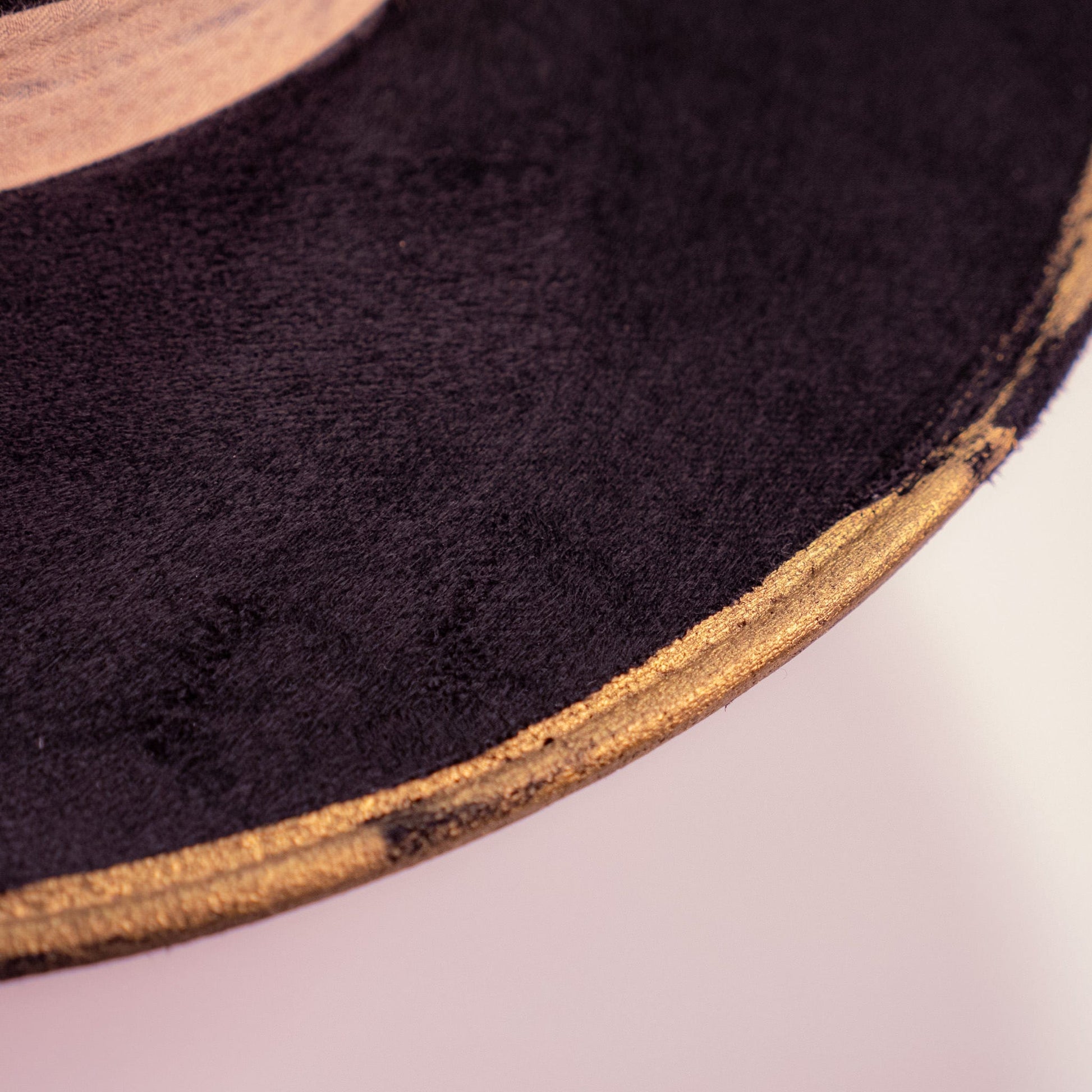 Aukala Hat Handcrafted Golden Eclipse Suede Hat – Luxe Western Elegance with Artisan Gold Accents