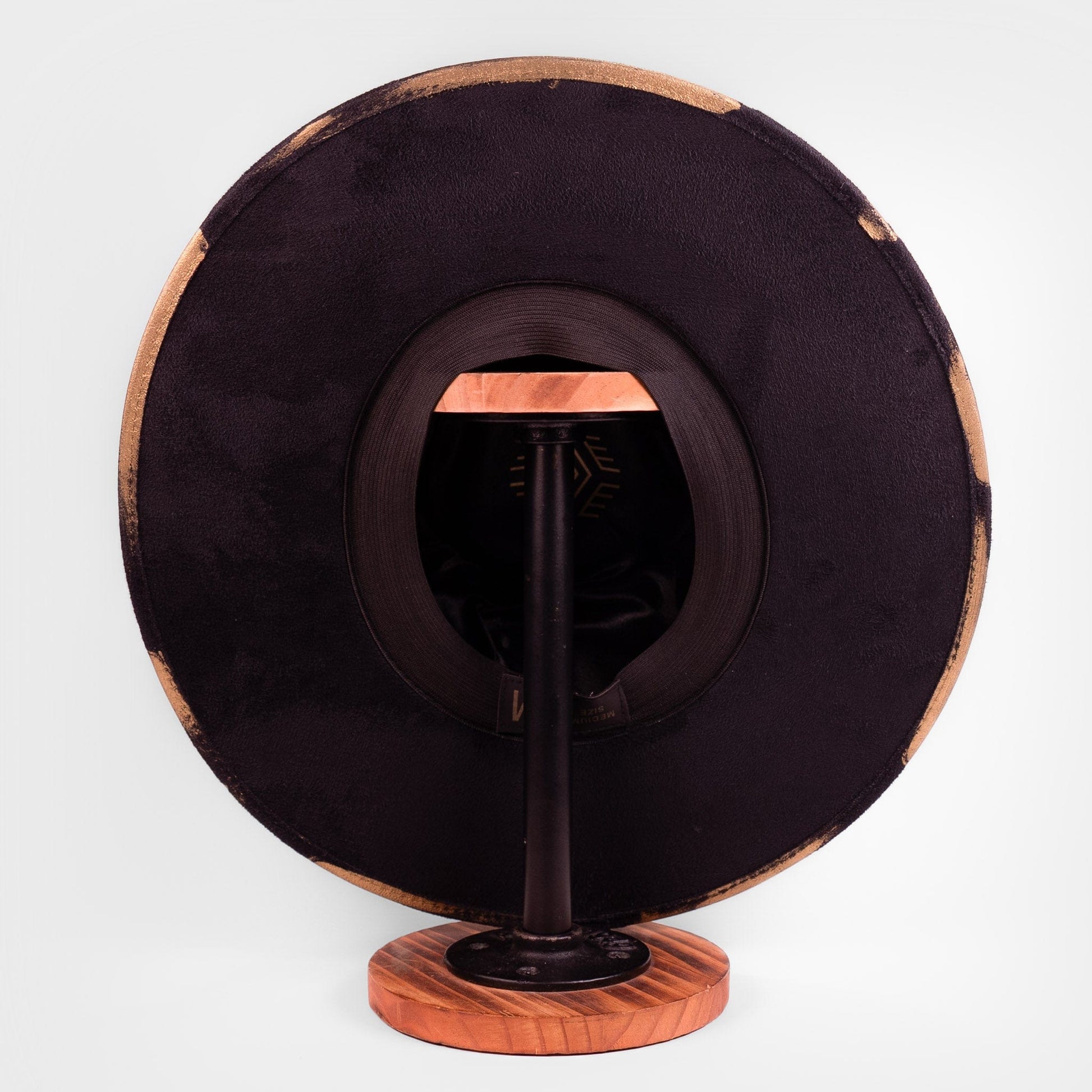 Aukala Hat Handcrafted Golden Eclipse Suede Hat – Luxe Western Elegance with Artisan Gold Accents