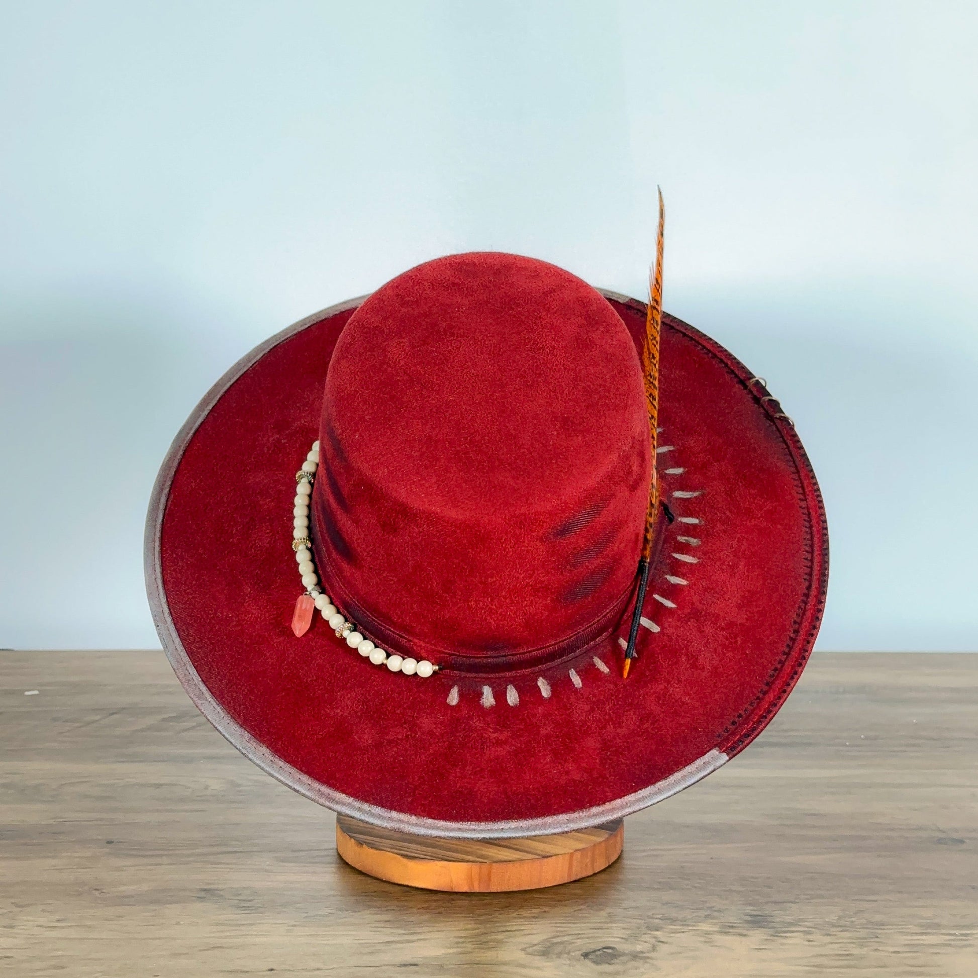 Aukala M Crimson Radiance Brim Hat - Red